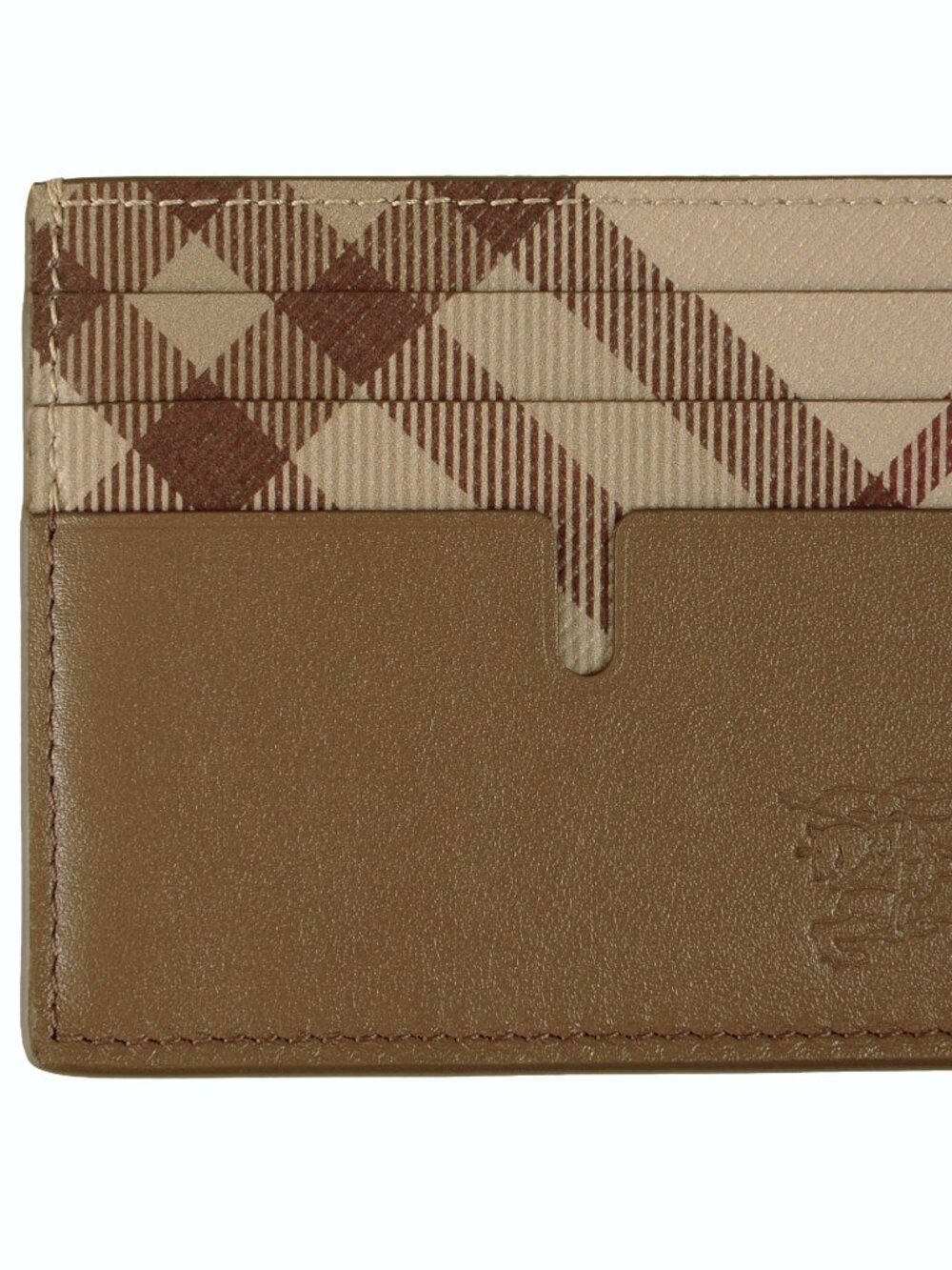 Burberry Unisex Tall Pop Signature Check 100% Leather Credit Card Case